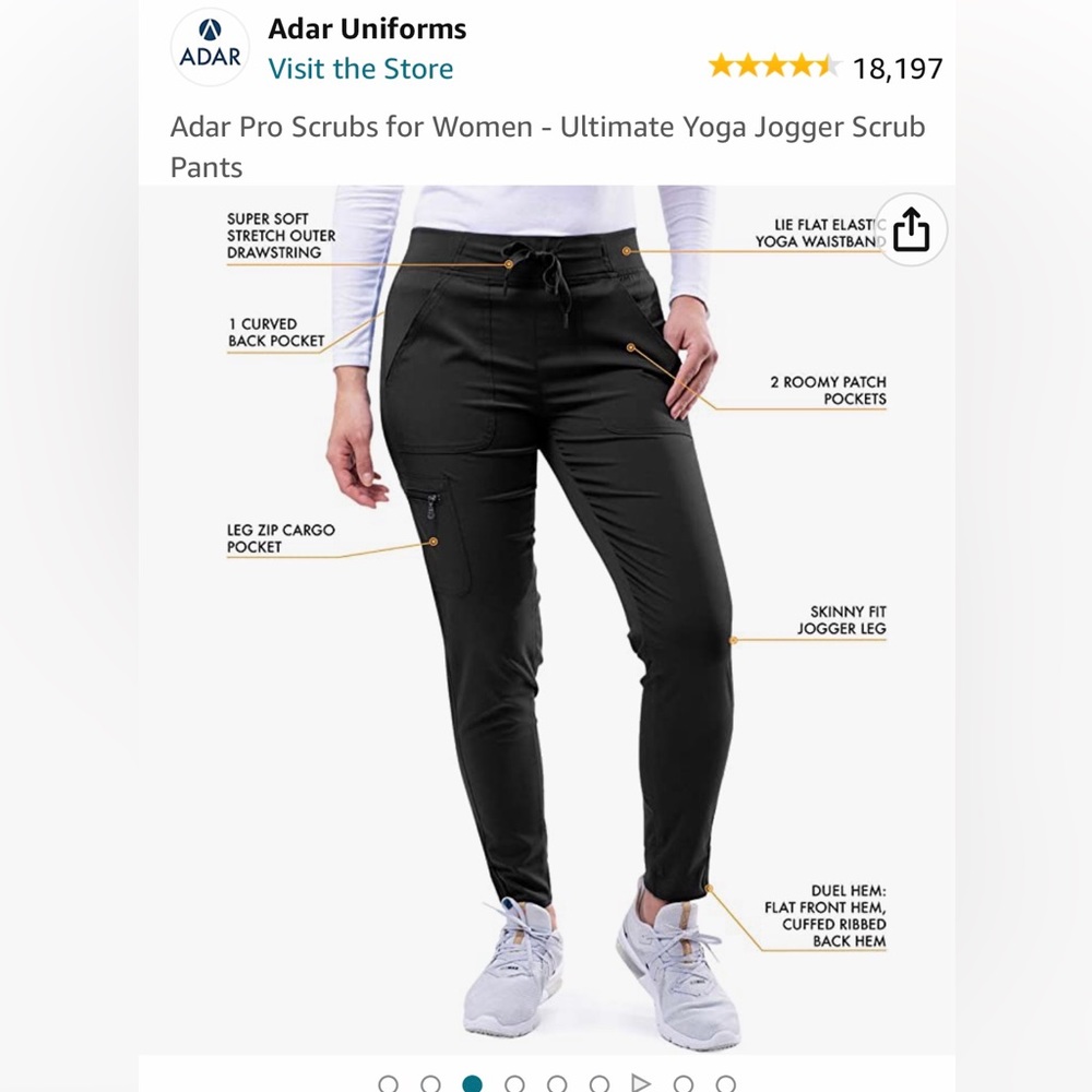 ADAR PRO YOGA JOGGER SCRUB PANT